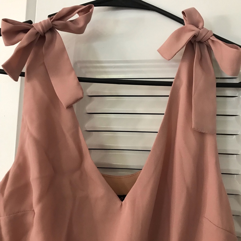 Tie strap maxi dress- Blush pink